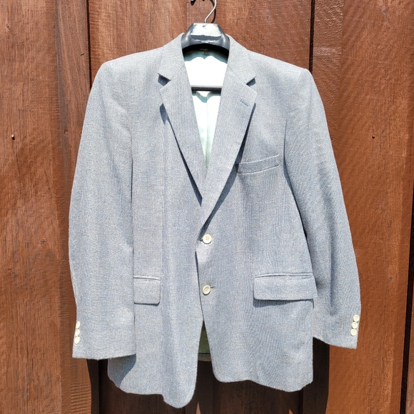 Vintage Other - Men's Vtg Sportcoat Blazer Blue Tweed Garrison Park